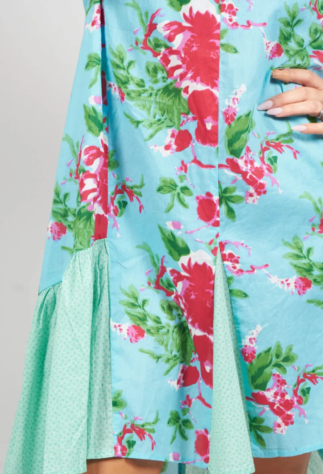 Tunic with Three Quarter Sleeves in Floral Marie Print