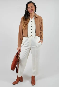 Twill Trousers in Cream