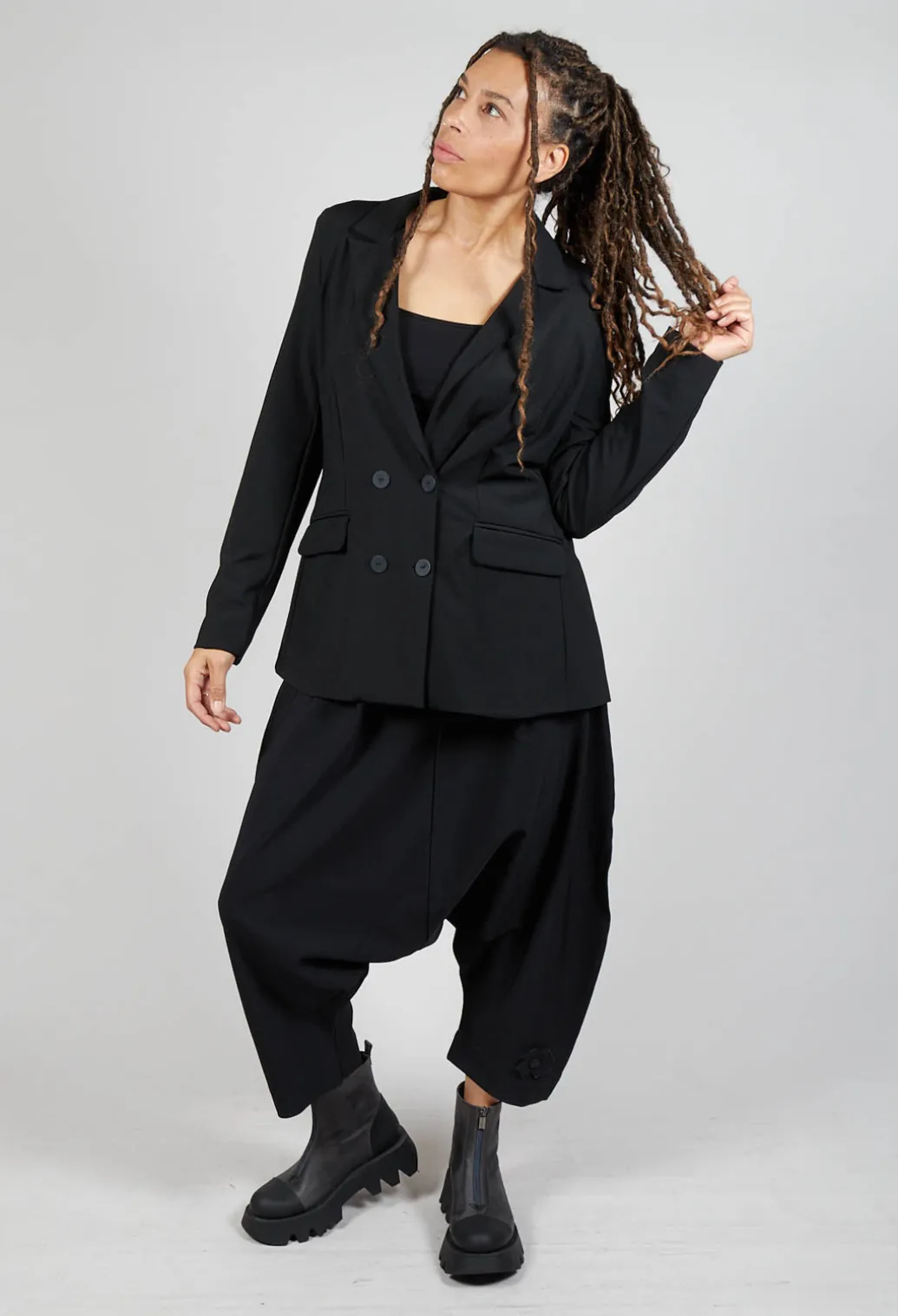 Two Row Jacket in Black