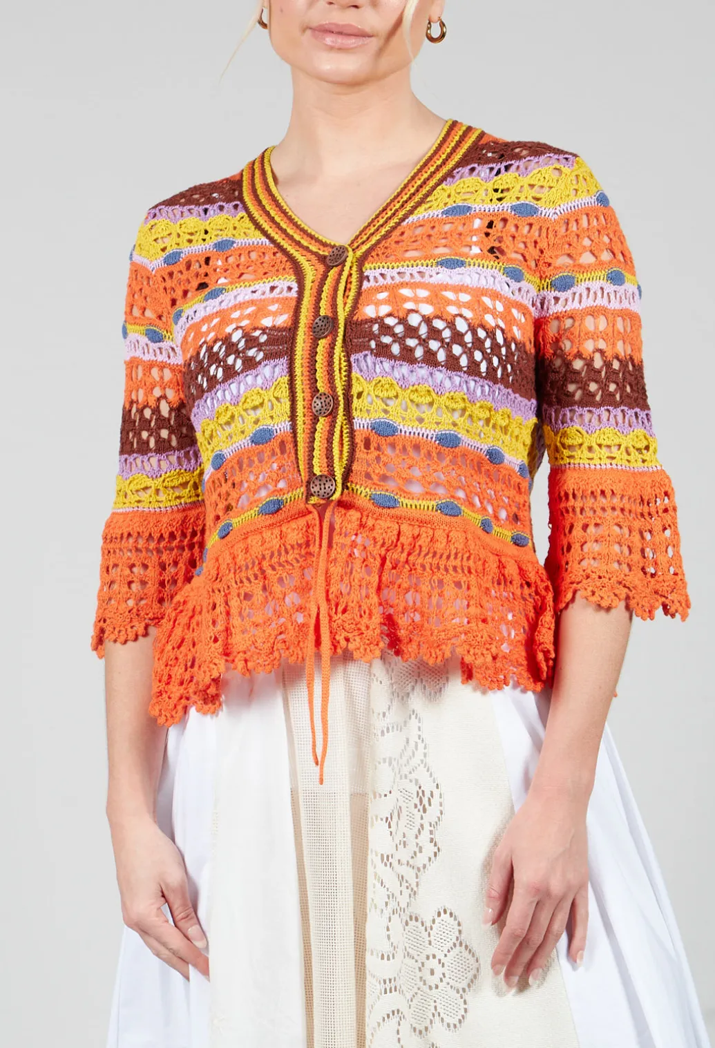 Uruguay Cardigan in Orange