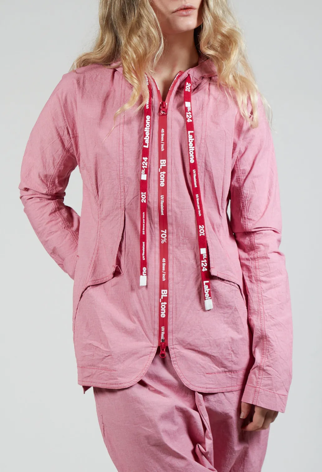 Utility Jacket with Hood in Chili Check