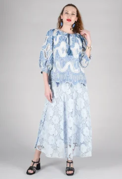 Vanessa Skirt in Bleu and Petr