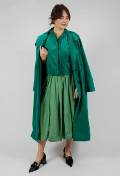 Velvet Gillet in Green