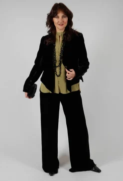 Velvet Trousers in Black