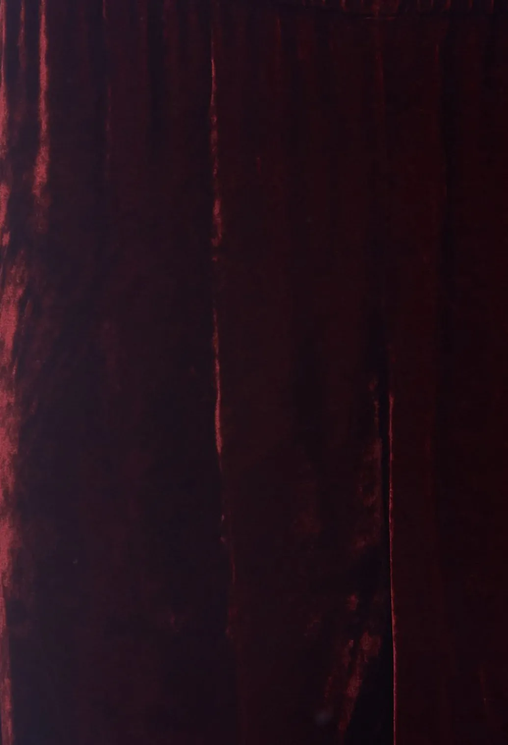 Velvet Wide Leg Trousers in Ruby