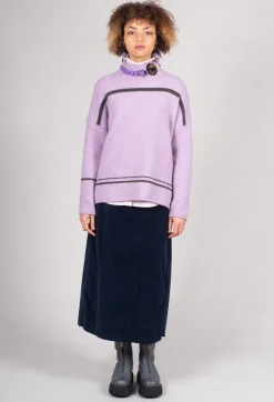 Velvet Wrap Skirt in Ink