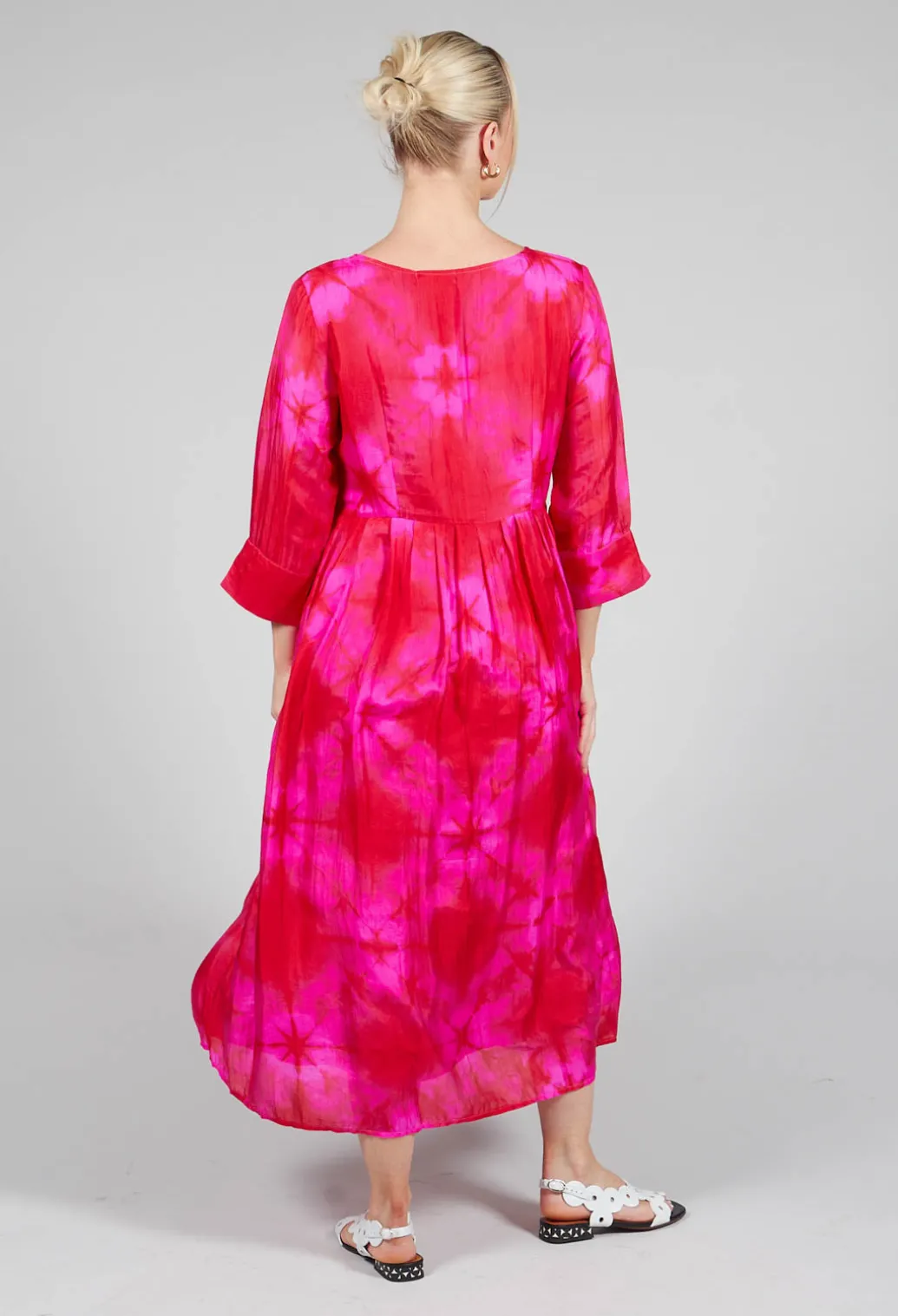 Venus Dress in Red and Fuschia