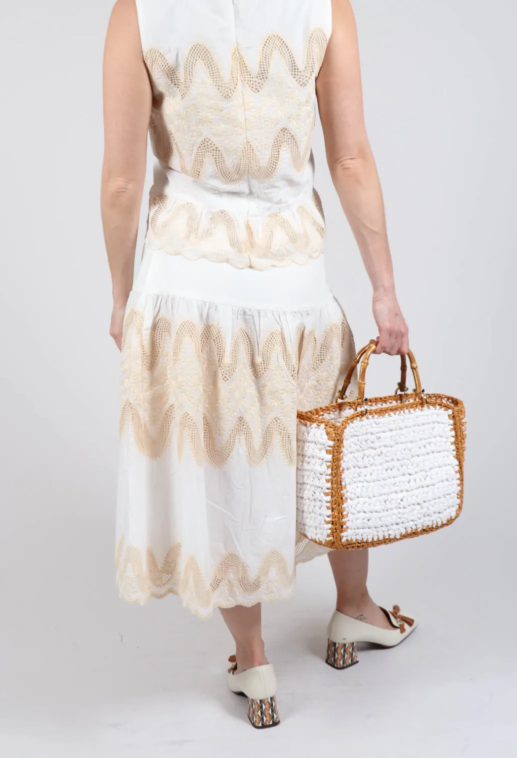 Villeneuve Skirt in Blanc