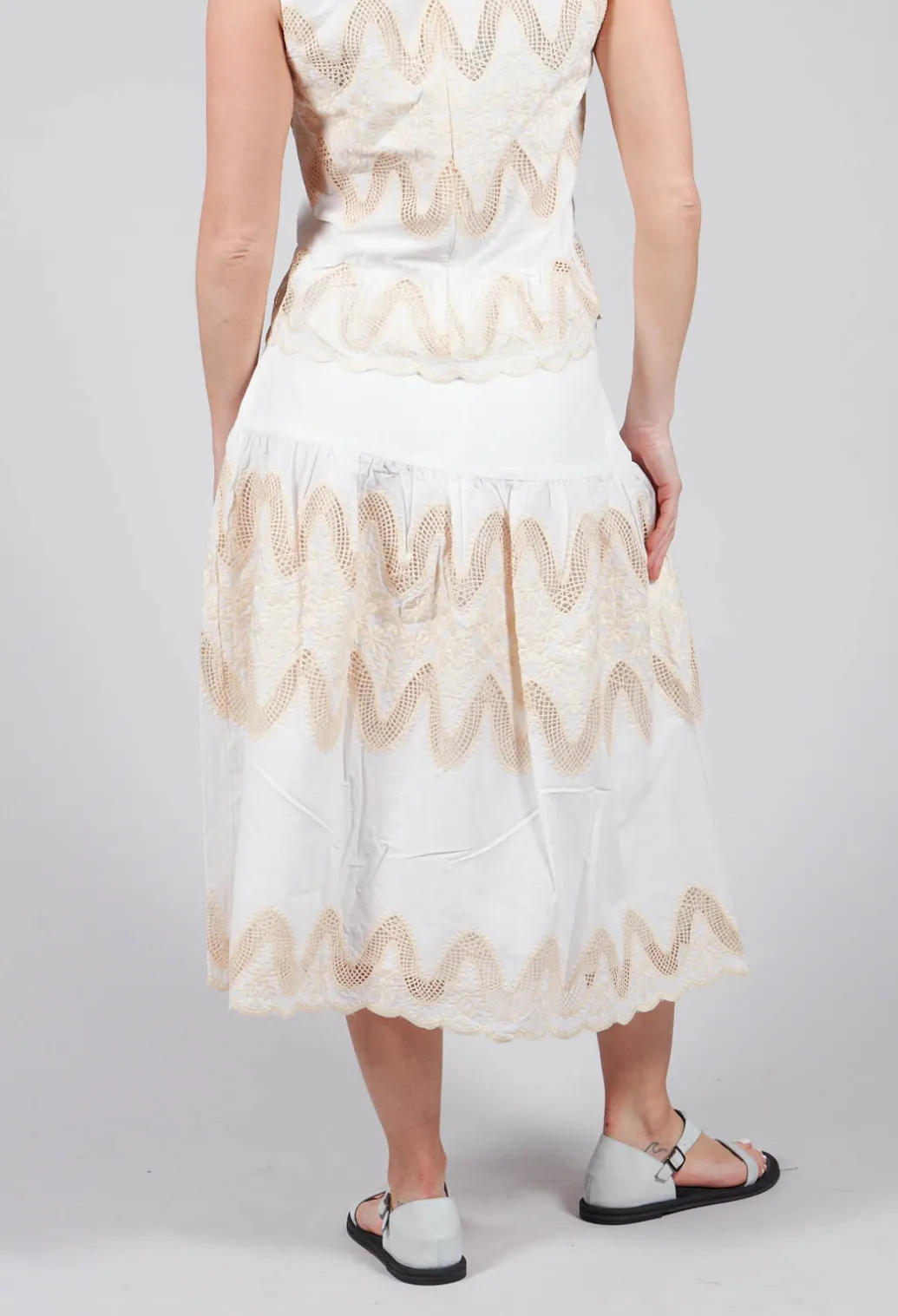 Villeneuve Skirt in Blanc