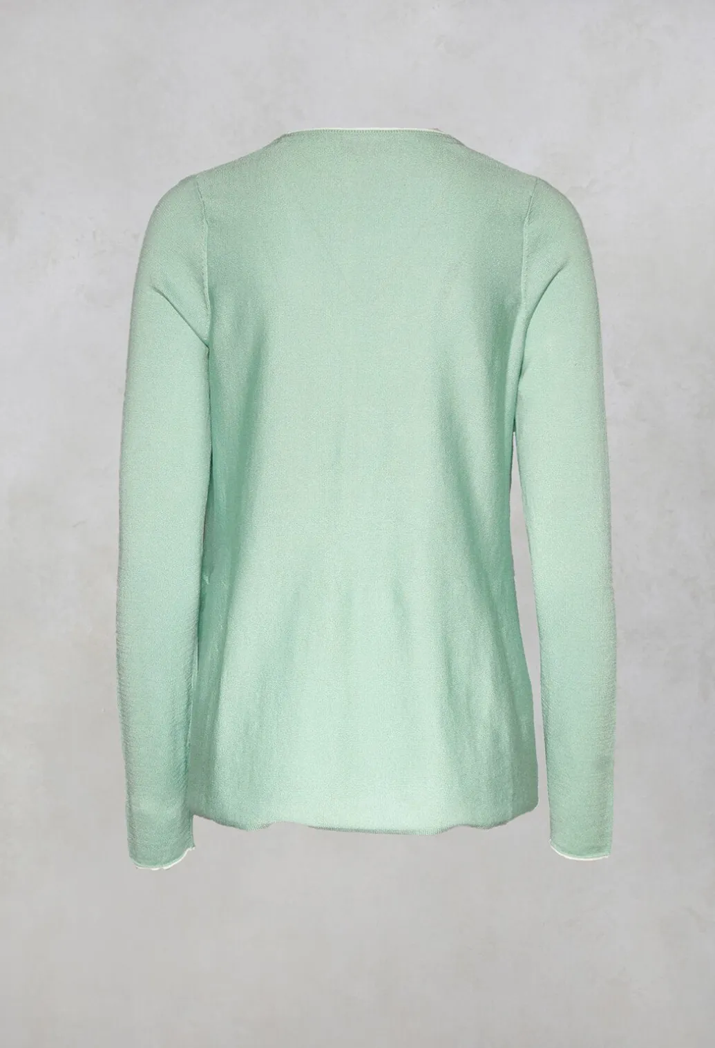 V-neckline Jumper in Verde Acqua-Water