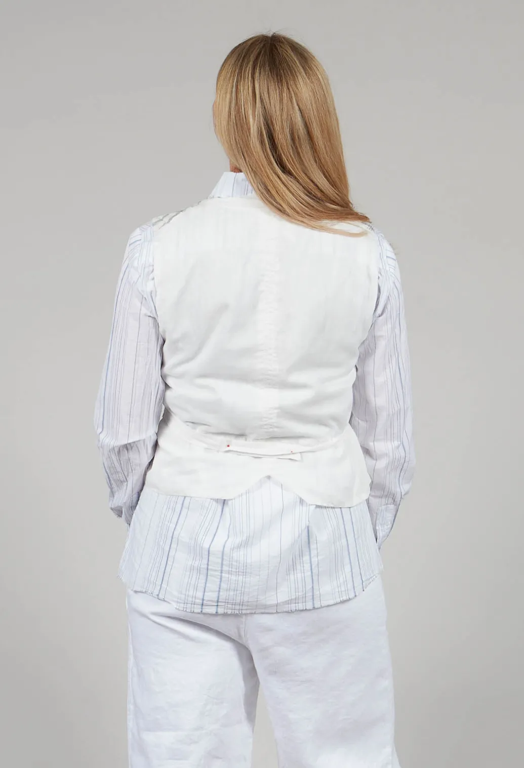 Waistcoat Gemma in Natural Check