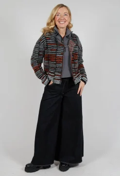 Wide Leg Denim Jeans in Navy