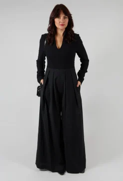 Wide Leg Jumpsuit in Nero