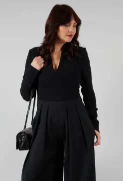 Wide Leg Jumpsuit in Nero