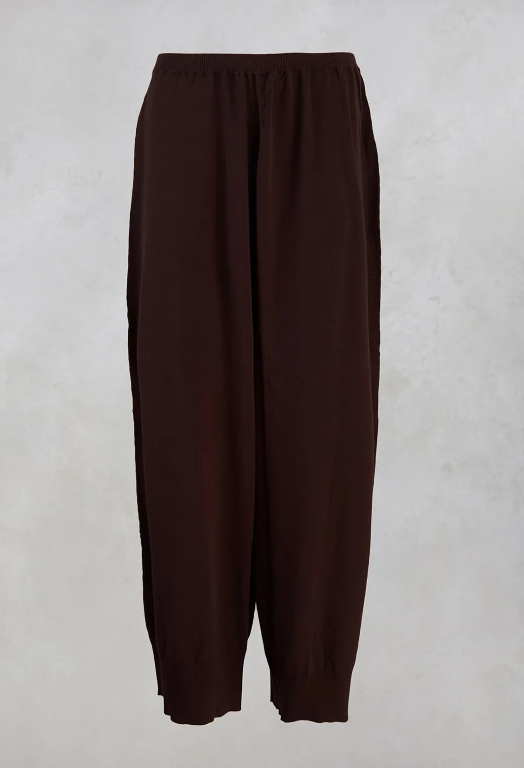 Wide Leg Trousers in Dark Brown
