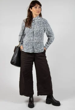 Wide Leg Trousers in Ebano