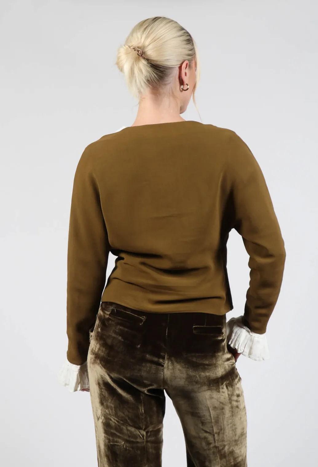 Wrap Blouse in Brown