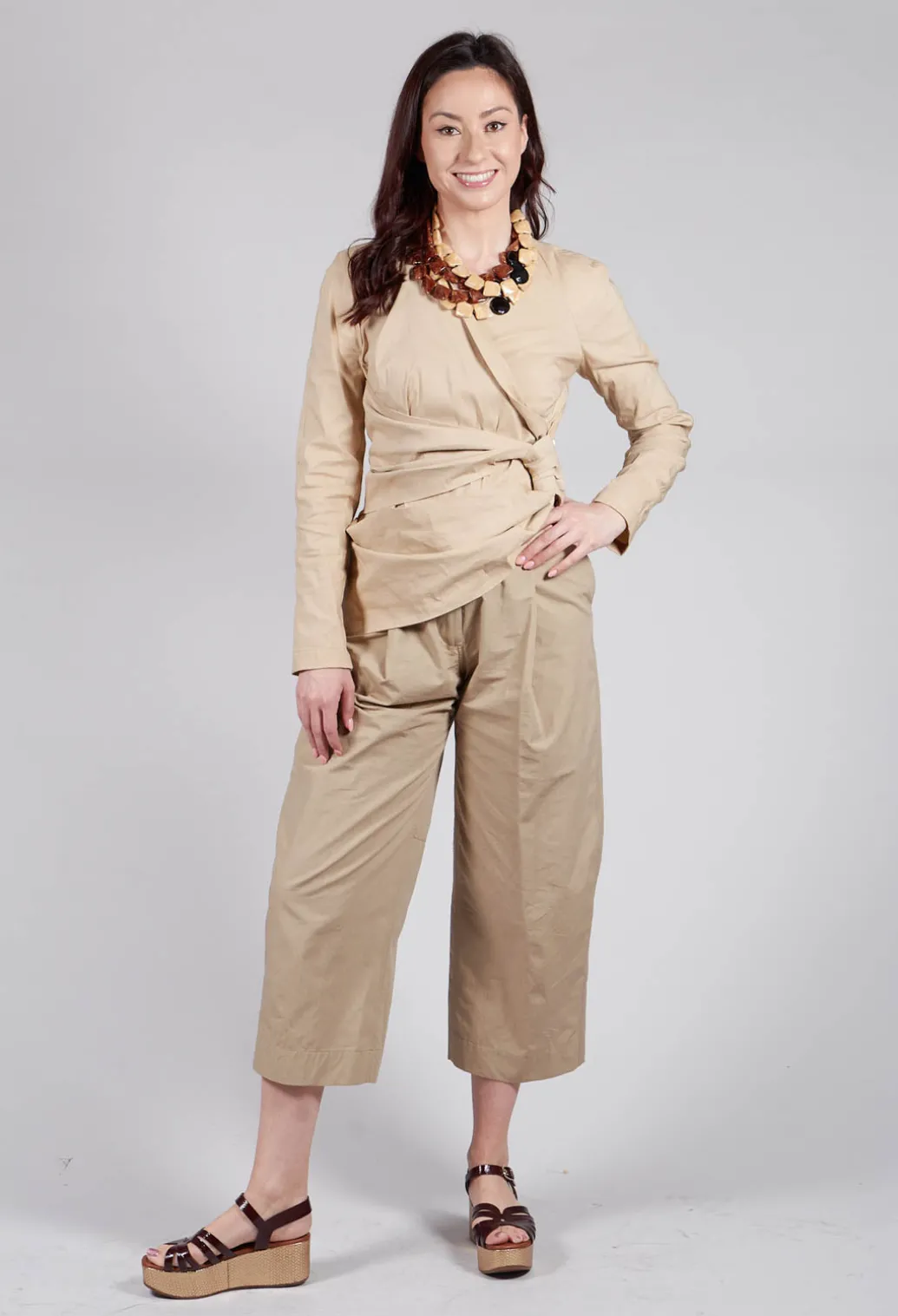 Wrap Style Top in Beige
