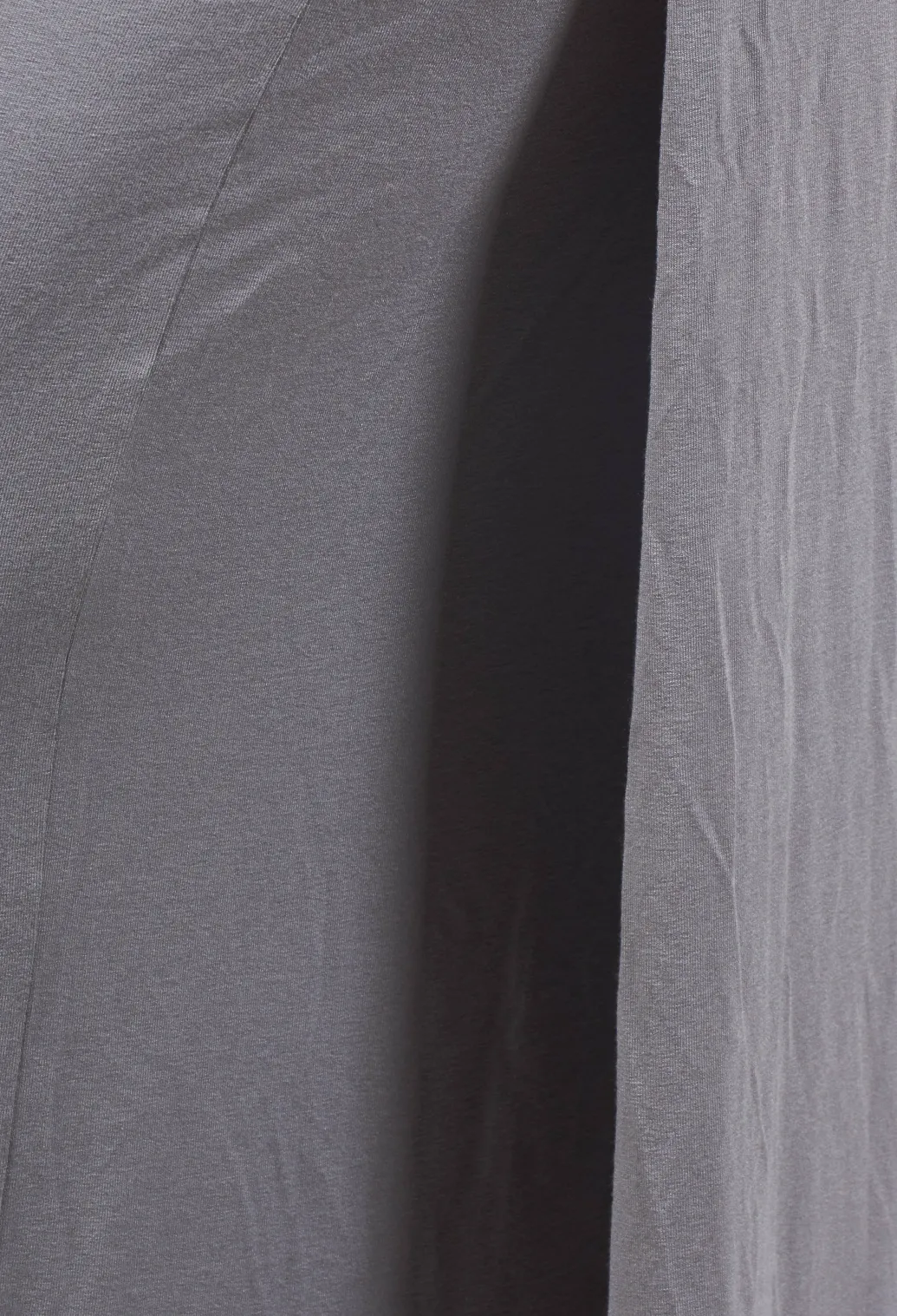 Zigi Long Jersey Fitted Skirt in Light Grey